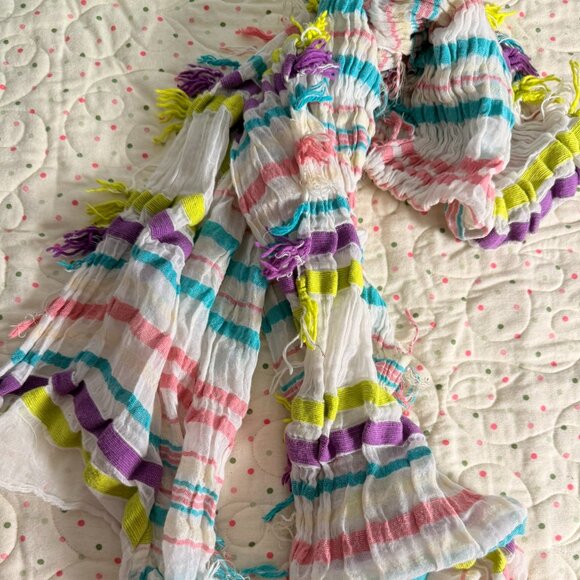 American Eagle | Casual Scarf | Cream/Bright Colours | US OS - Picture 1 of 6